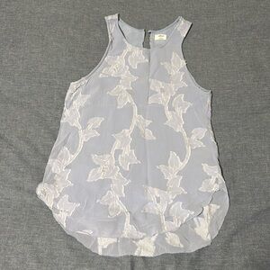 Wilfred Severes Appliqué Periwinkle Tank